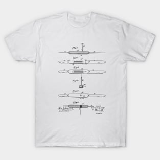 Pocket Knife Vintage Patent Hand Drawing T-Shirt